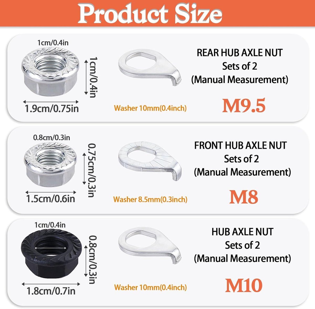 Allecto Premium - Fiets As Moeren en Veiligheid Wasers voor Wielen - Carbon Staal - Mountain Road Kid City Bike Wiel Fiets kopen online