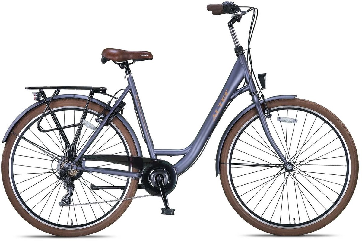altec metro damesfiets 28 inch 55cm mat grey