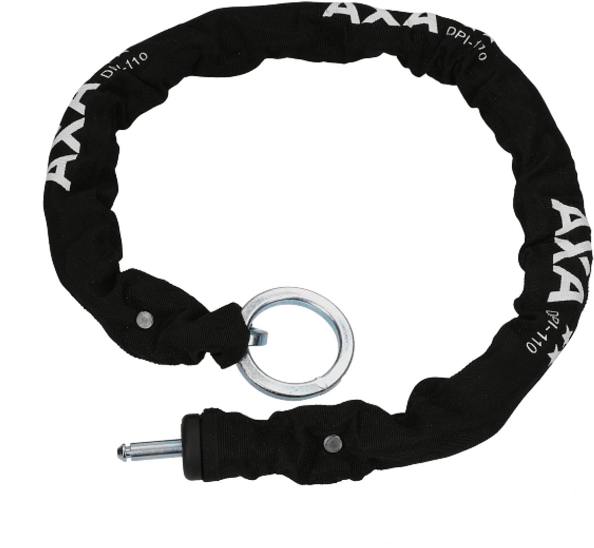 axa dpi 110 insteekketting combineren met ringslot 110 cm lang zwart
