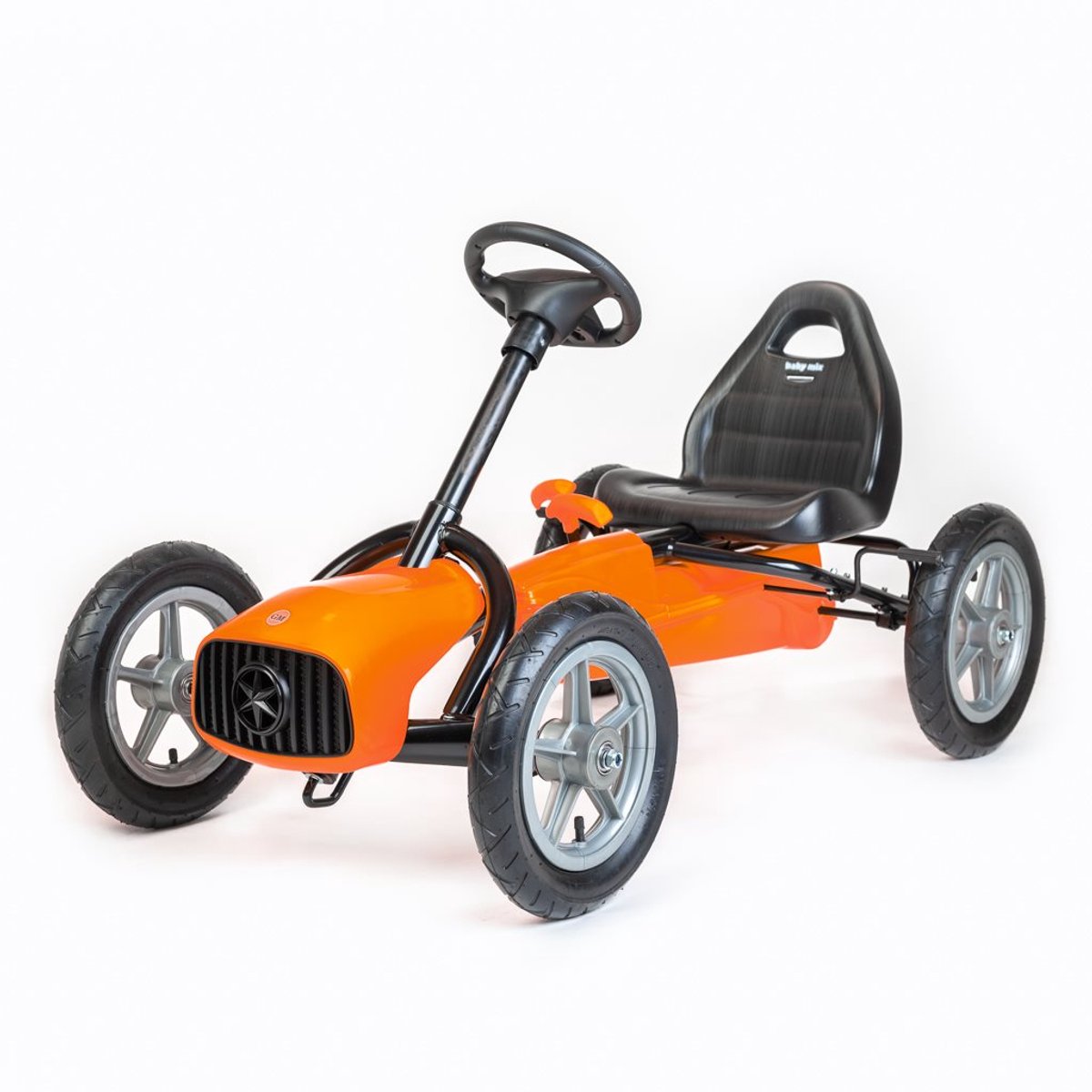 Baby Mix - Go-kart - Sportief Ontwerp - Oranje - Comfortabel Zitje - Stevige Wielen - Kettingaandrijving - Buiten Speelgoed - Kinder Skelter - Grof Profiel Wielen Skelter kopen online