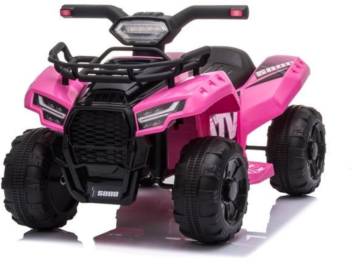 baby mix honda atv elektrische quad roze met usb mp3 en verlichting
