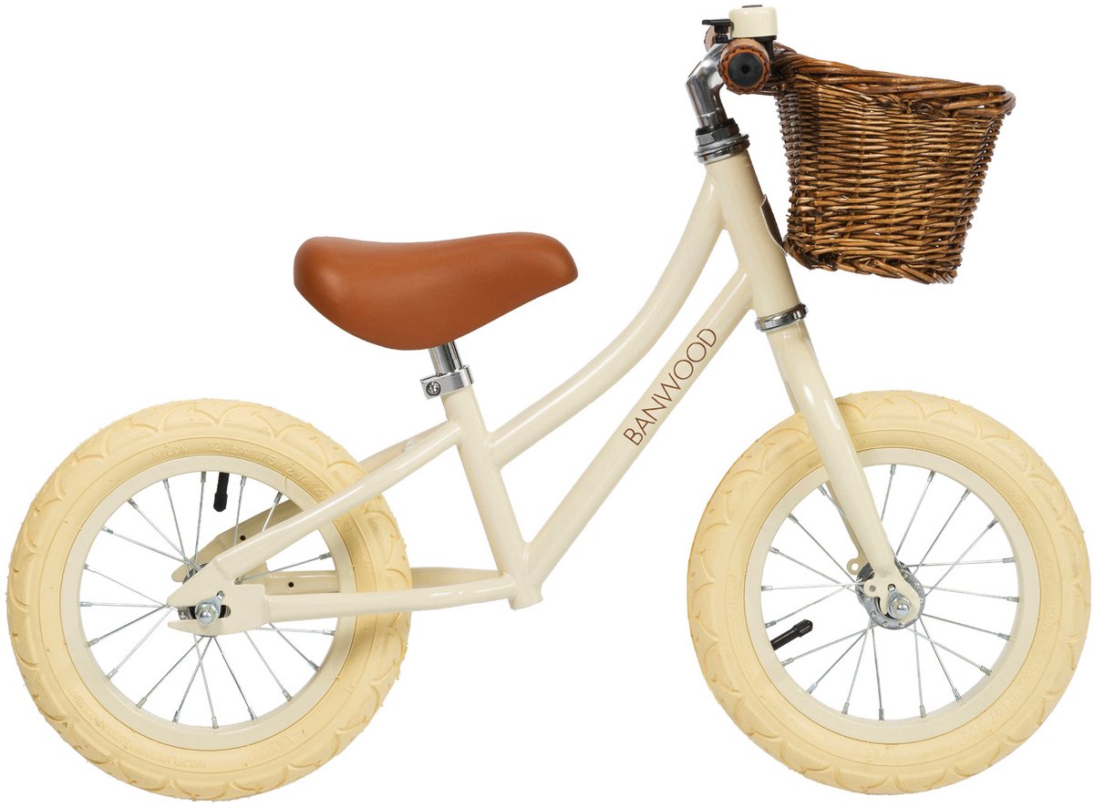 banwood balance bike first go loopfiets cream