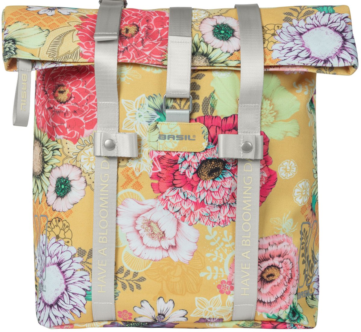 basil bloom field fietsshopper 15 20 liter waterdicht geel