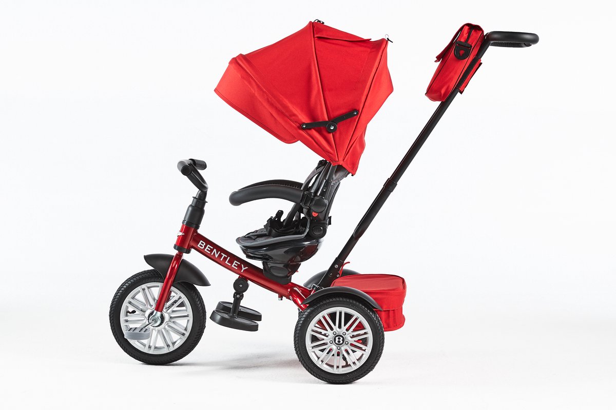 bentley tricycle 6 in 1 driewieler en buggy dragon red