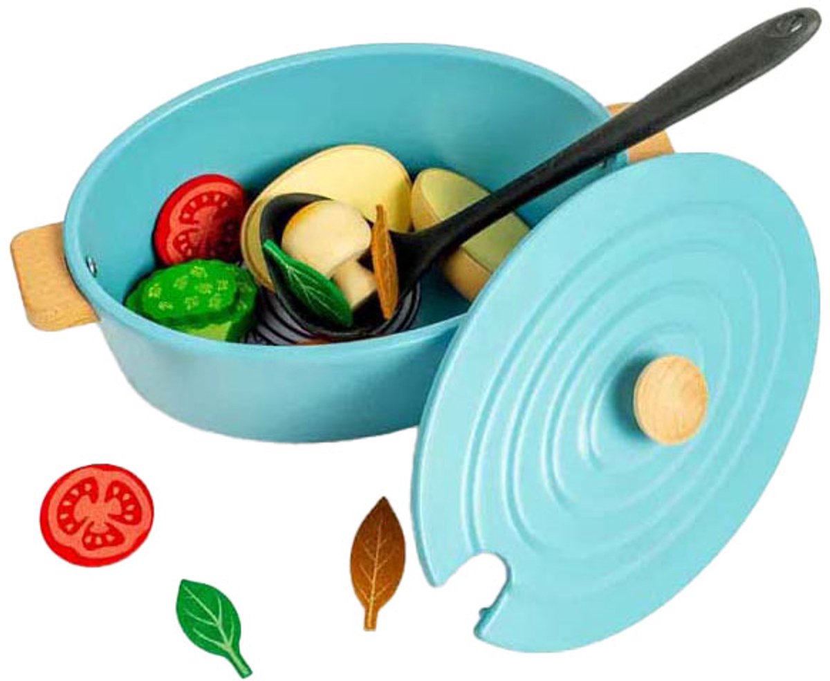 BigJigs houten speelgoed stoofpannen set - kleurrijke kookset voor kinderen. Step kopen online