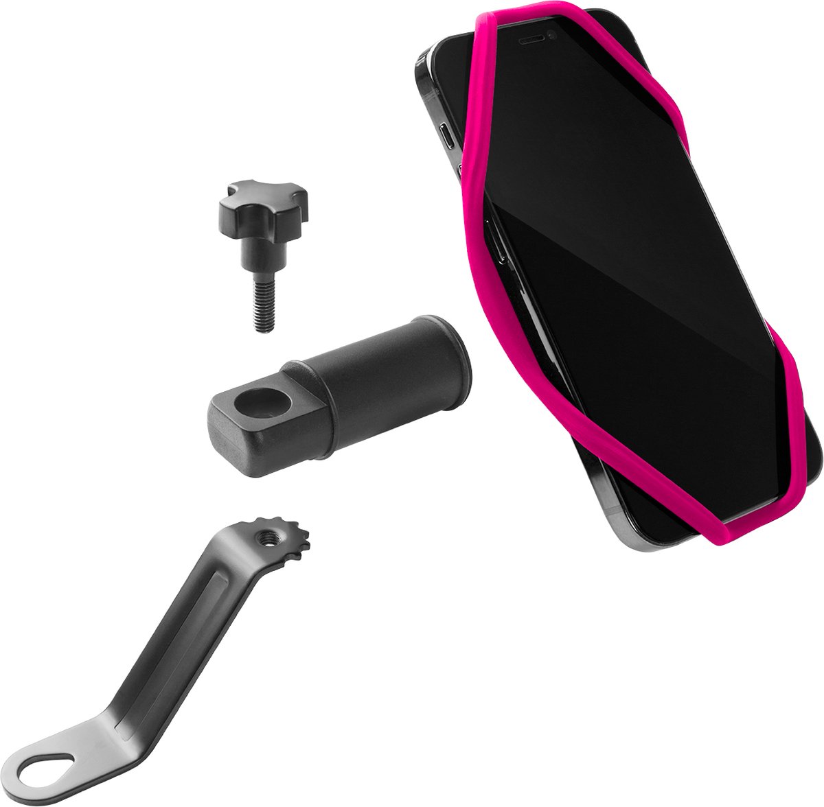 bone collection bike tie 4 universele telefoonhouder scooter fietshouder telefoonhouder 2 in 1 roze