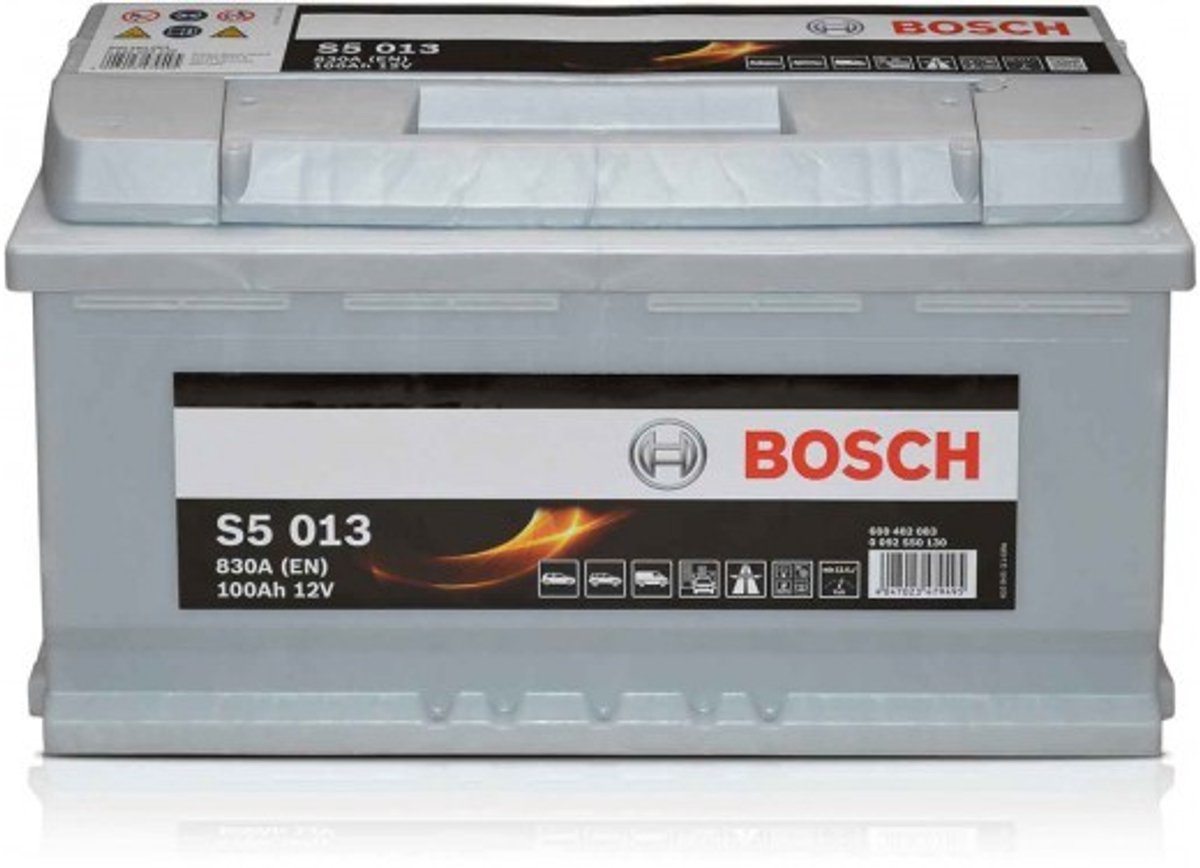 bosch 100ah accu s5 013 12v batterij 830a b13 353x175x190 0092s50130