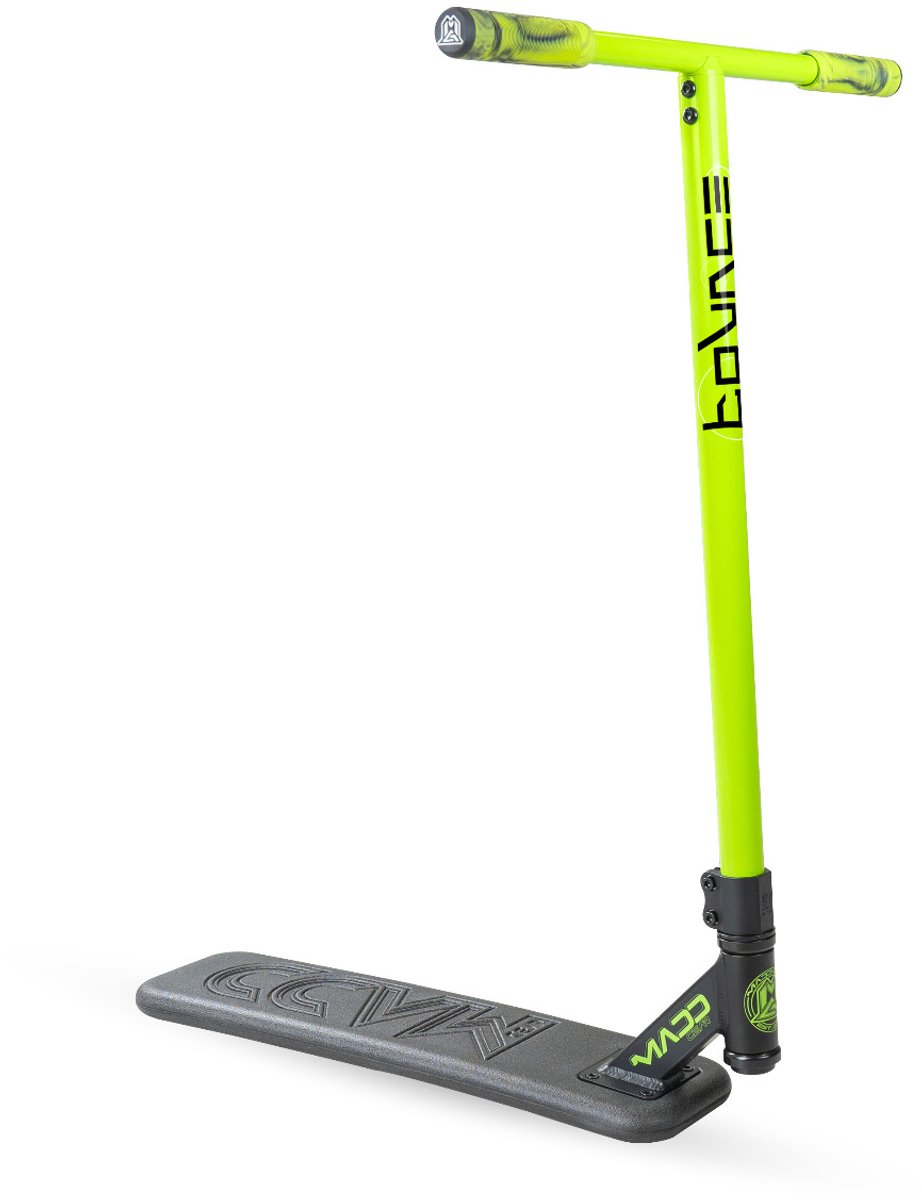 bounce trampoline pro scooter indoor outdoor trick trainer with foam deck pro t bar real headtube madd gear green