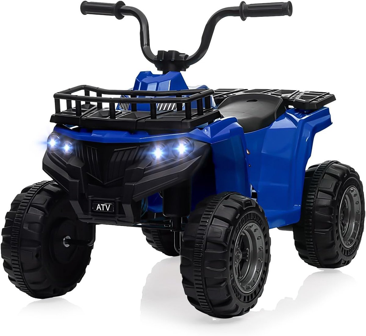 Brisakys - Elektrische Kinderquad 12V - 2 tot 5 jaar - ATV- met LED Verlichting & Muziek - Blauw Accuvoertuig kopen online