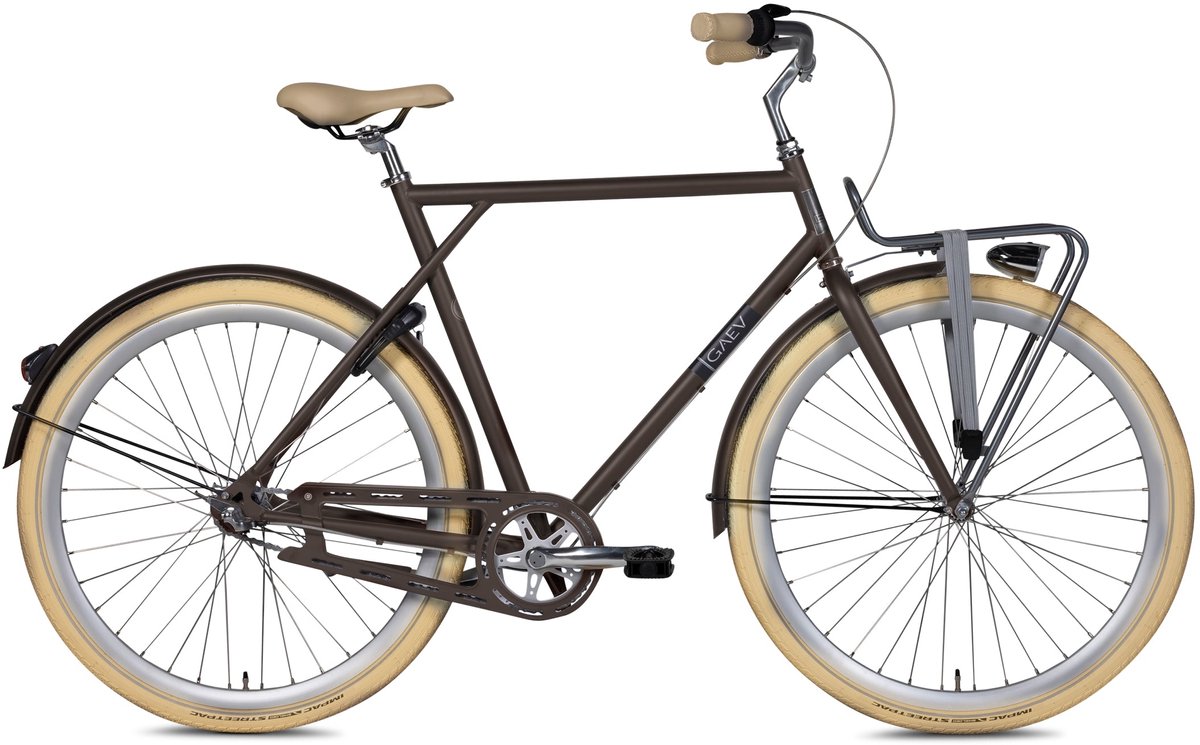 BSP GAEV - Retro Herenfiets - Framemaat 62 cm - Large Dark Oak Fiets kopen online