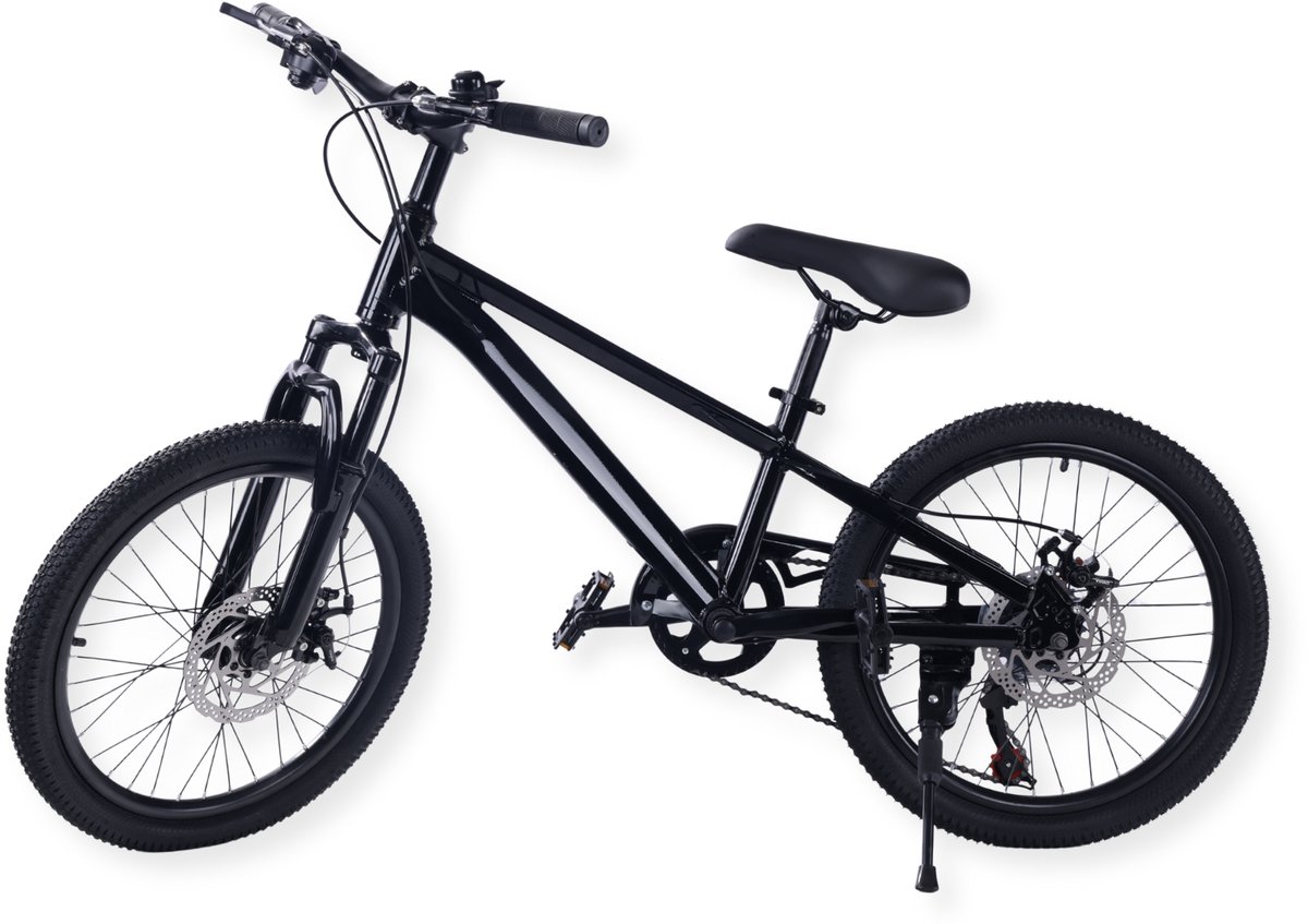 buxibo fiets austin kinder mountainbike stalen frame 20 inch zwart