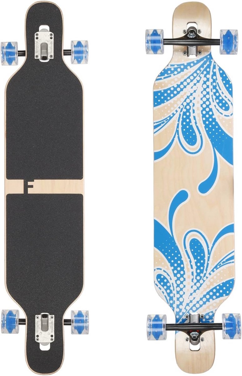 camber longboard tot 84 kg flexibel en stijlvol in esdoornhout met led