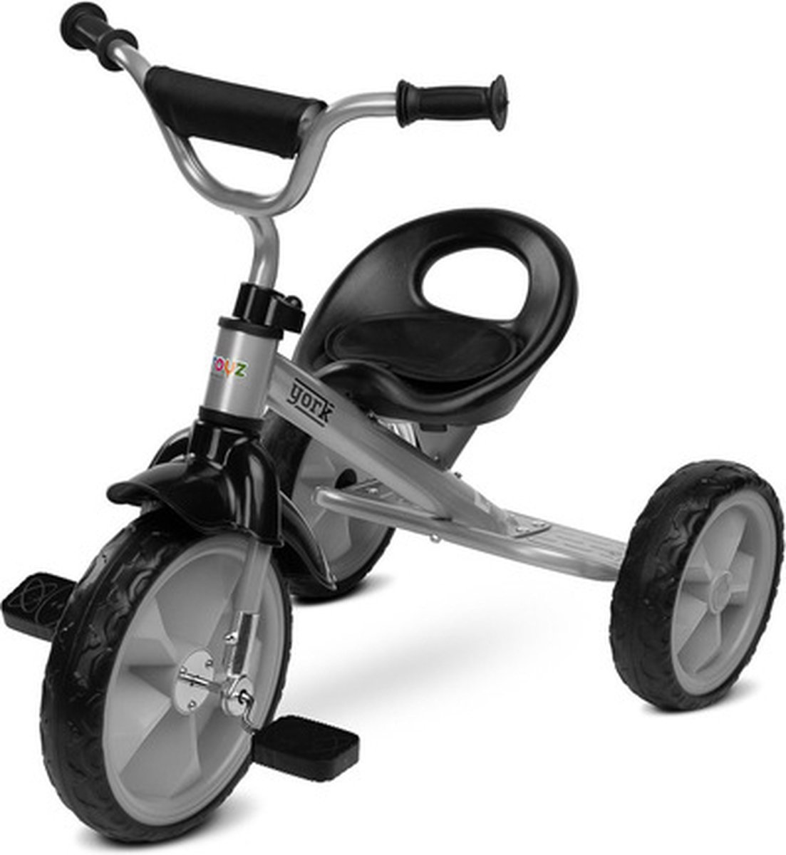 Caretero Toyz York Driewieler Grijs - Lichtgewicht en Compact - EVA Schuimwielen - Stevig Metalen Frame - Driewieler Peuter - Driewieler Loopfiets Driewieler kopen online