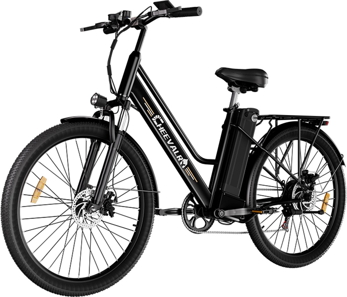 cheevalry c26 elektrische fiets 36v 15ah 250w zwart schijfremmen 100km bereik 7 versnellingen shimano