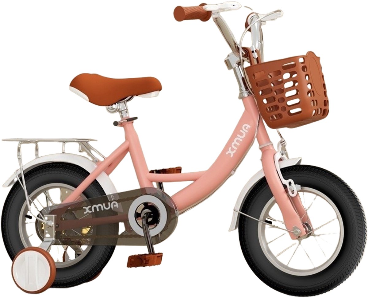 CHIWIN 12 inch Kinderfiets met Zijwieltjes – Verstelbare Stuur & Zadel – Veilig Staal Frame – 2-4 jaar Jongens & Meisjes – Inbegrepen Mandje, Achterzitje & Kettingbescherming Kinderfiets kopen online