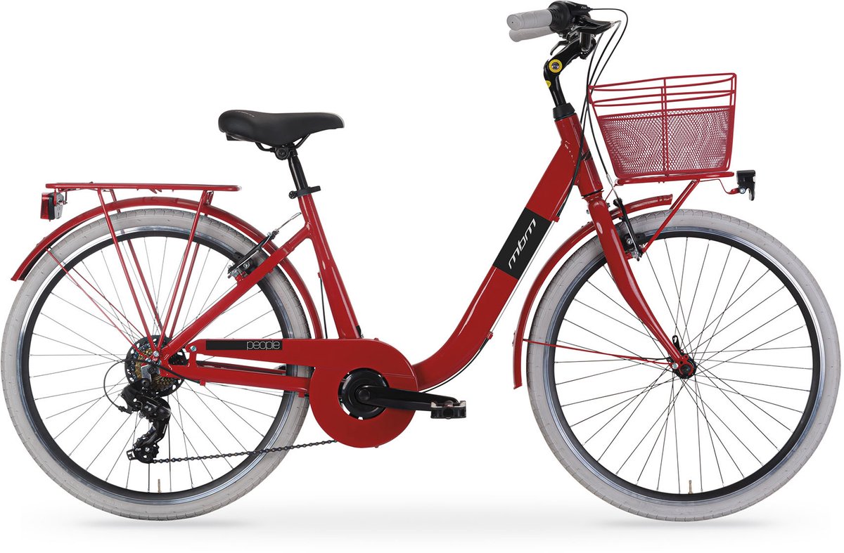 Citybike PEOPLE Lady 26 inch, robijnrood Fiets kopen online