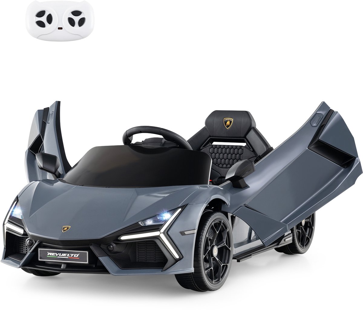 costway lamborghini revuelto elektrische auto voor kinderen 12 v elektrische kinderauto met led koplamp claxon en muziek 3 5 km u elektrisch voertuig voor kinderen vanaf 3 jaar incl