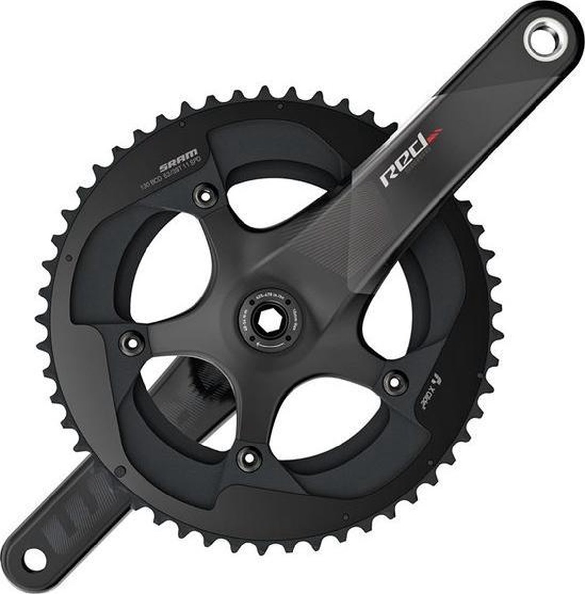 crankset sram red bb386 1725mm 50 34 11sp steek 110 zwart
