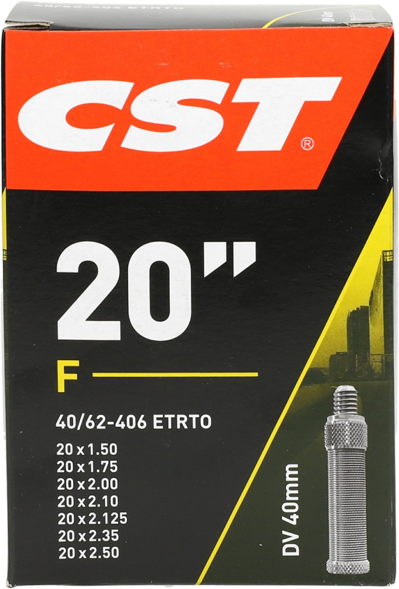 CST Binnenband - 20 inch - Dunlop ventiel - Hoogwaardig rubber - Zwart Fiets kopen online