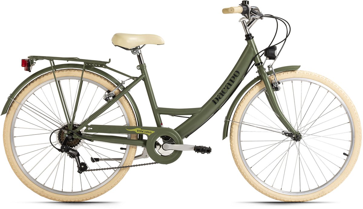 dacapo damesfiets 26 toscana groen oregano 6 versnellingen framemaat 41 cm