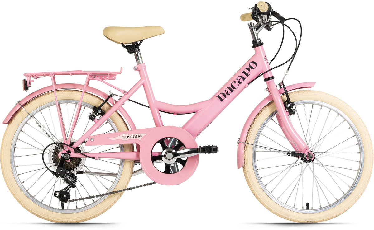DaCapo kinderfiets 20'' Toscana roze 6 versnellingen RH 36 cm Kinderfiets kopen online