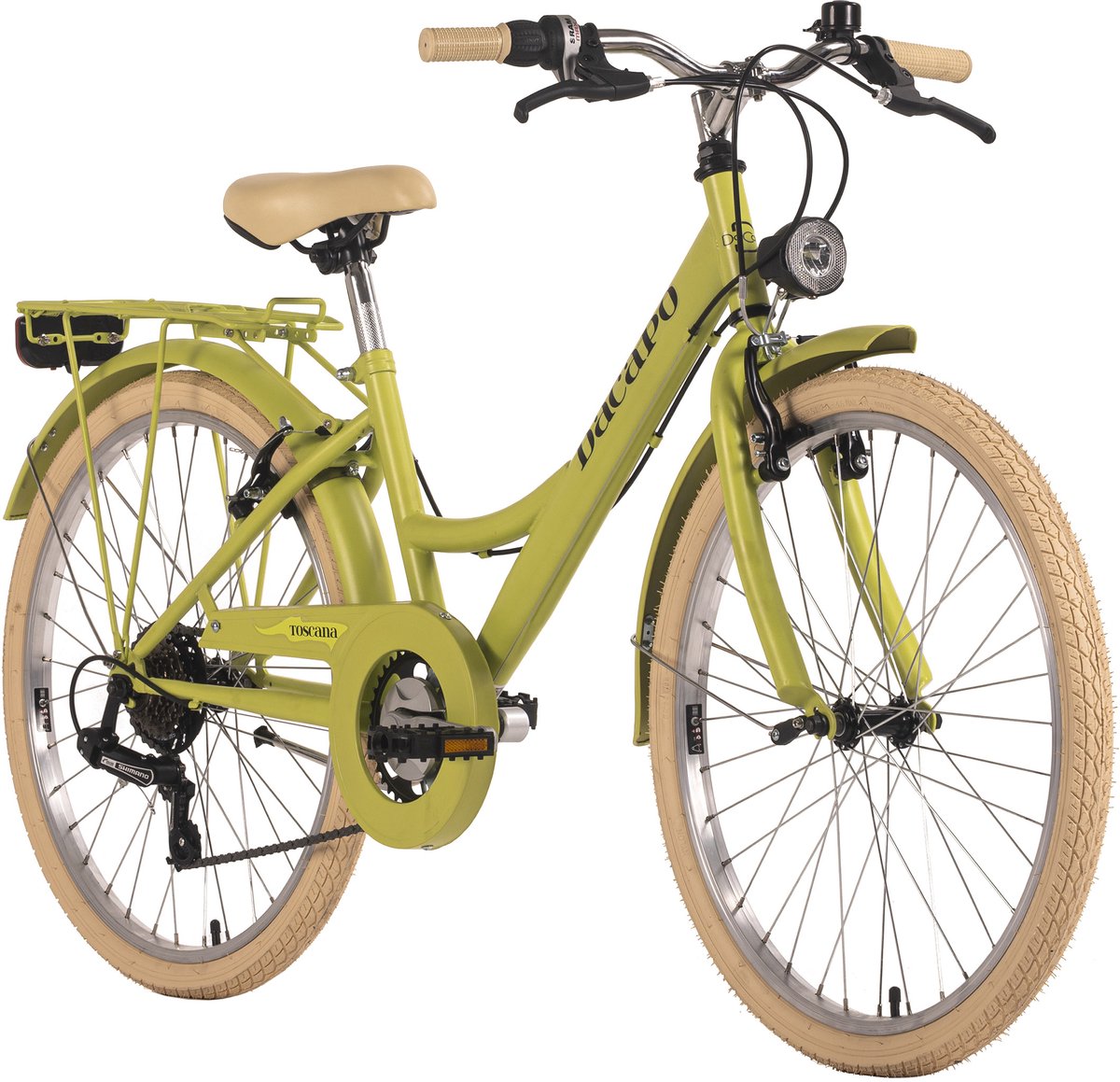 dacapo kinderfiets 24 toscana groen framemaat 41 cm 6 versnellingen