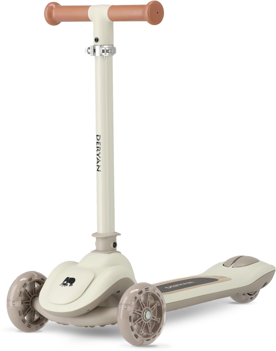 Deryan Harvey Kinderstep step 3 wielen - leeftijdsgroep 3+ - max 50kg - LED verlichting in de wielen - hoogte verstelbaar 65-70-75-80 cm - Grijs Step kopen online