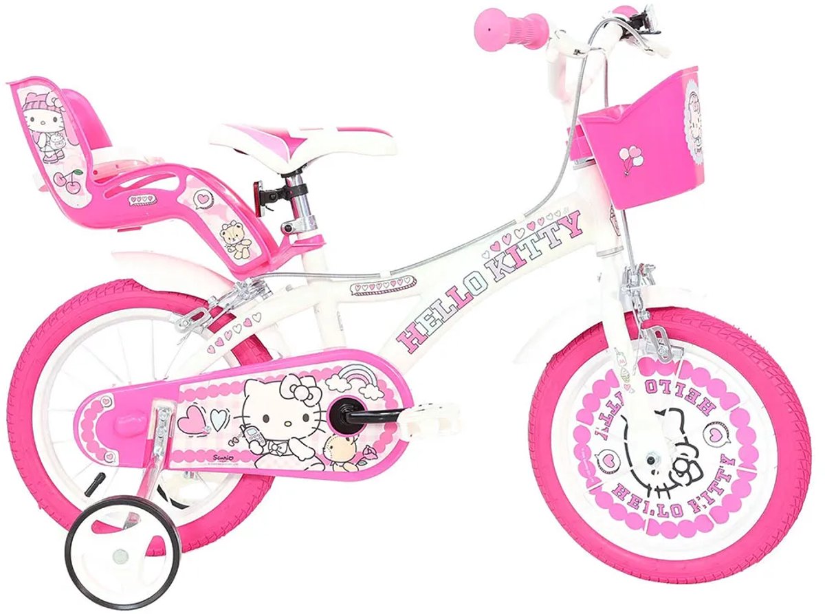 dino bikes 16 hello kitty fiets wit roze 5 7 years jongen