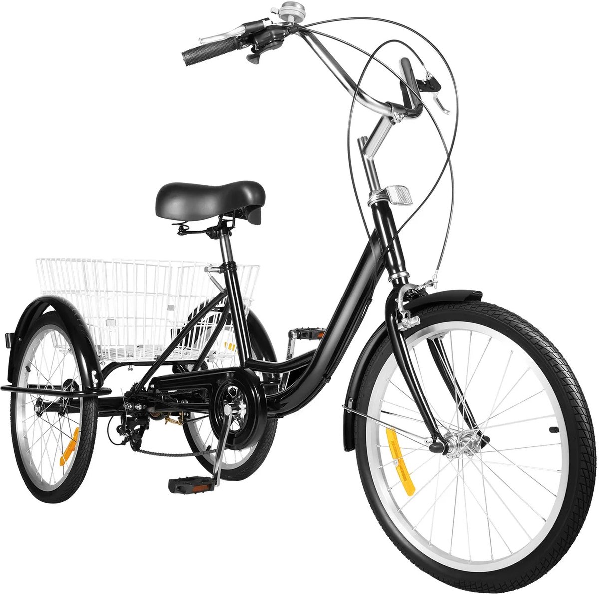 driewieler driewiel fiets stabiliteitsfiets seniorfiets 20 inch 8 versnellingen groot achtermandje