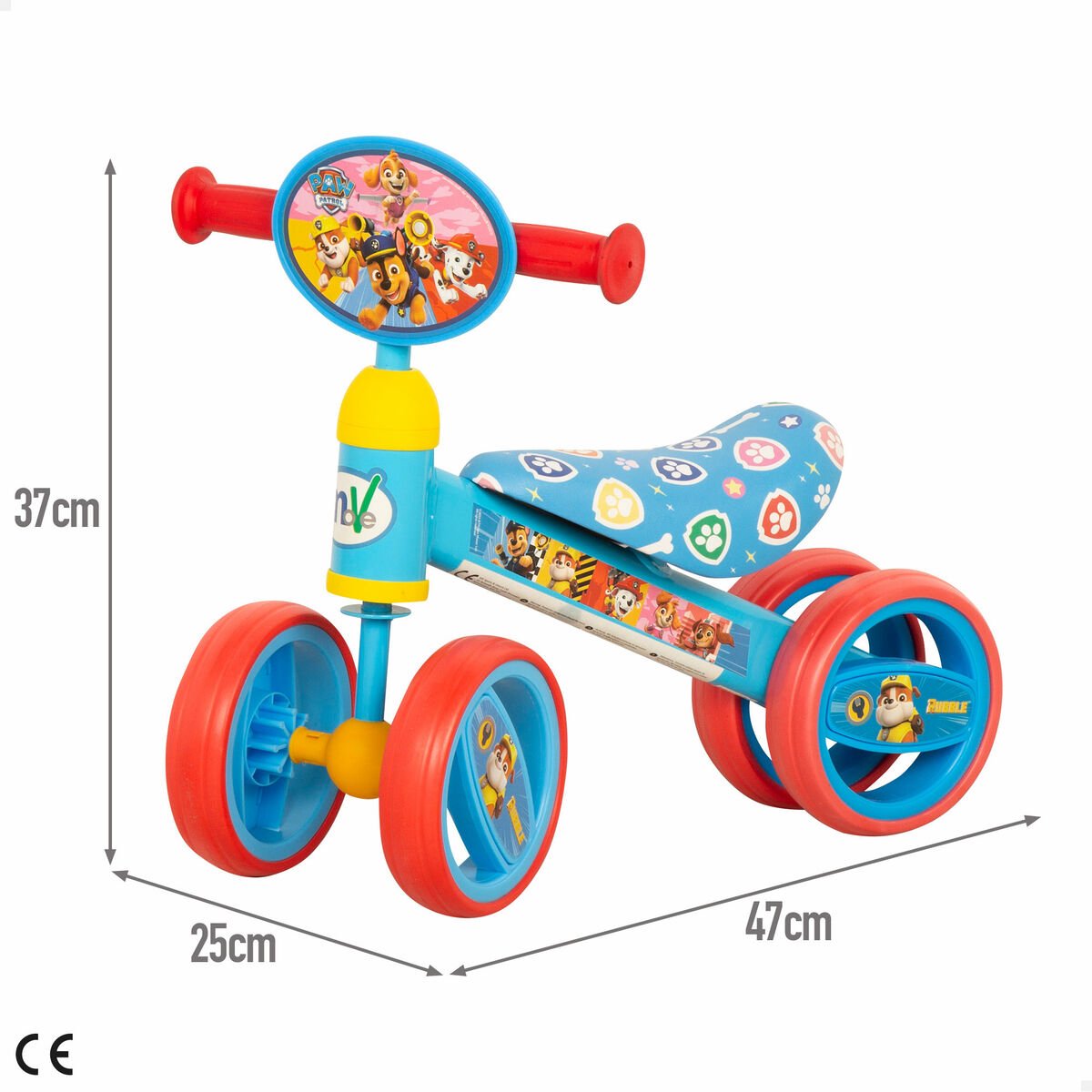 Driewieler The Paw Patrol 47 x 37 x 25 cm (2 Stuks) Buitenspeelvoertuigaccessoire kopen online