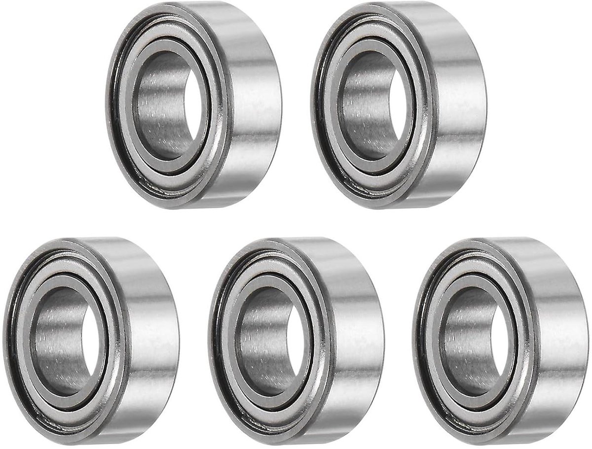 e ambar set van 5 mini groefkogellagers 6 x 12 x 4 mm chroomstaal p6 precisielagers