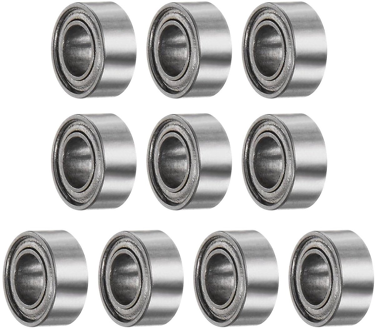 Eamber - 10-delige set 3x6x2,5 mm groefkogellagers van chroomstaal Skateonderdeel kopen online