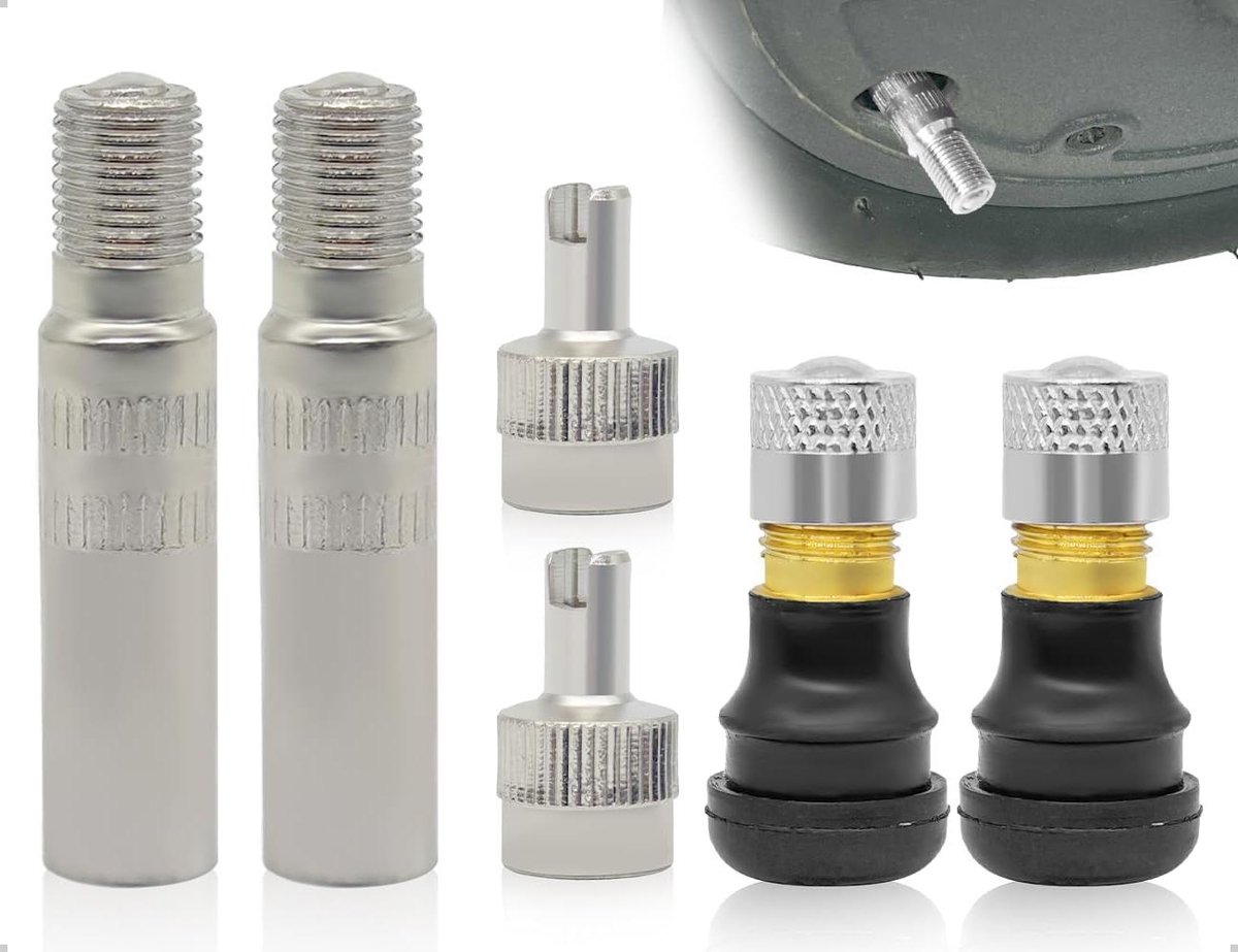 egoods tubeless ventielset voor elektrische scooter en auto ventielverlengingsadapter met ninebot balance car compatibiliteit