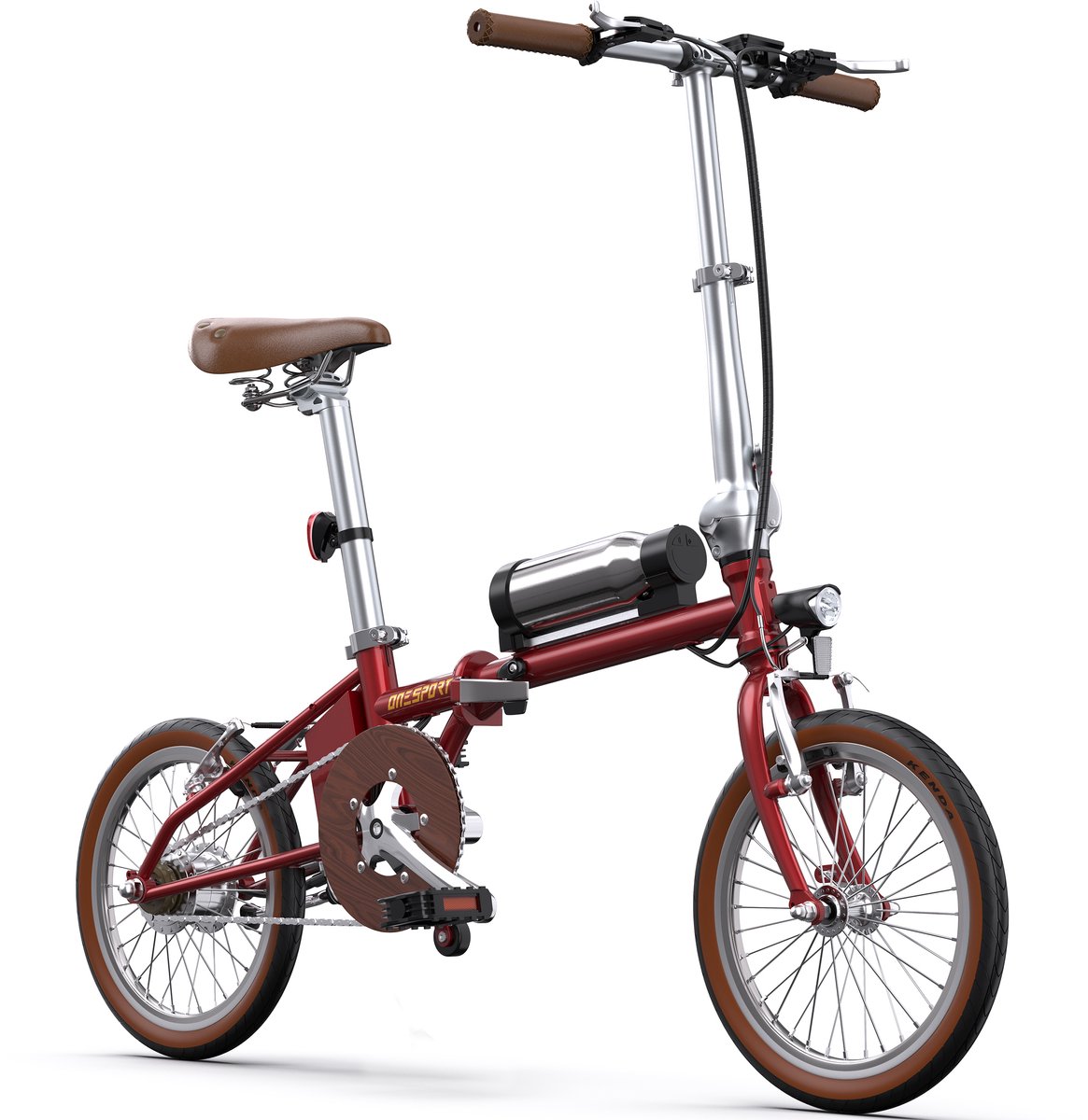 Elektrische Fiets ONESPORT OT02 - Compacte Elektrische Vouwfiets - 36V 5.2Ah Accu - 40 km Actieradius - 16×1.35 inch Banden - Snelle Oplaadtijd 2,5 uur - Ideaal voor Stad en Woon-werkverkeer - Rood Fiets (elektrisch) kopen online