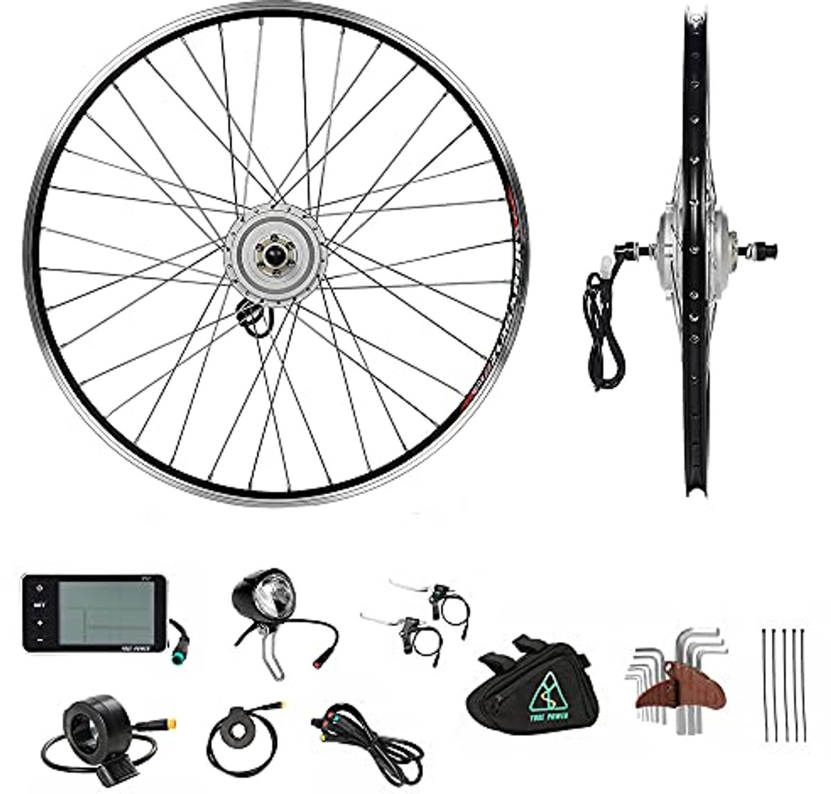 elektrische fietsmotor 250w met lcd display 36v e bike conversiekit voor 28 inch fietsen