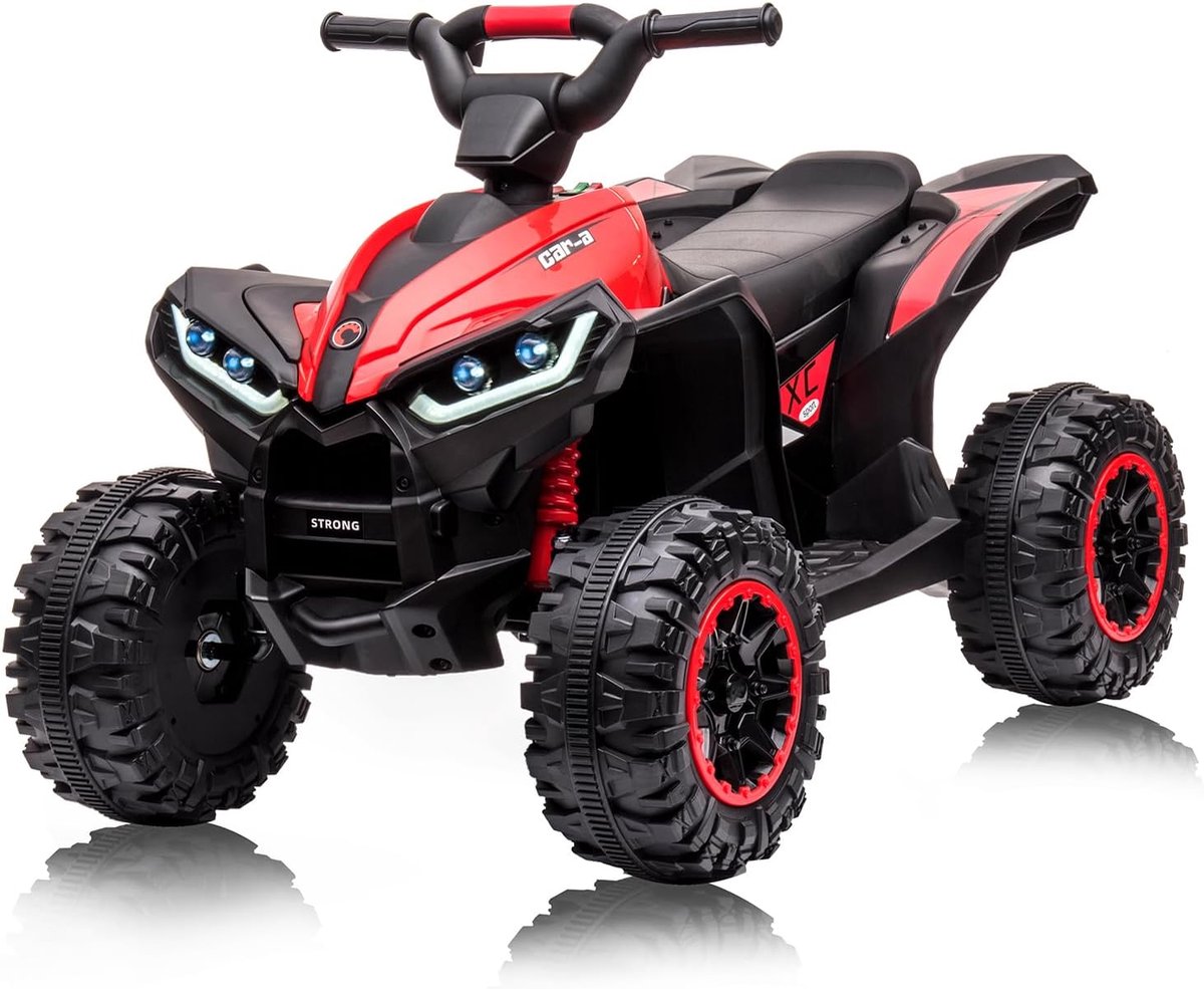 elektrische kinder quad 12v 4x4 met afstandsbediening 2x35w motor mp3 usb bluetooth geschikt voor 3 6 jaar rood