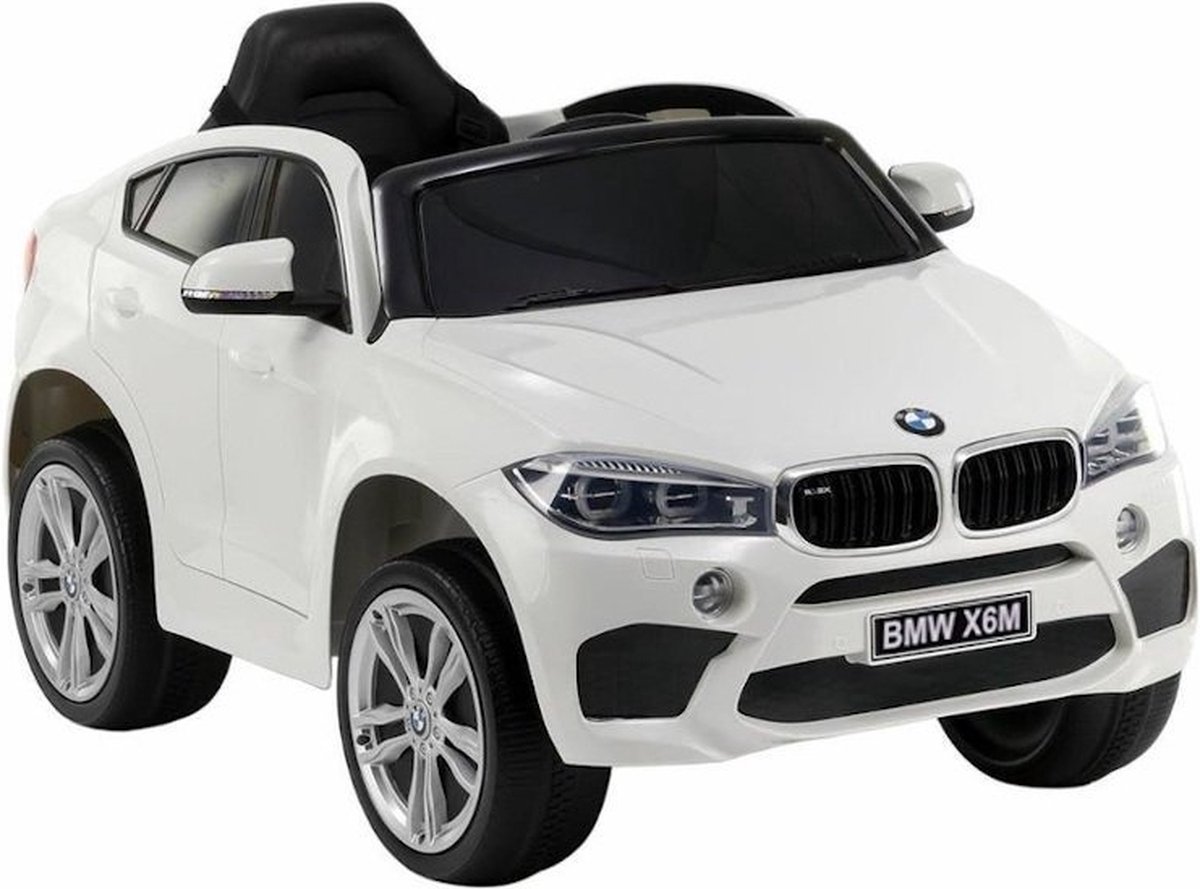 elektrische kinderauto bmw x6 116x77x60cm 12v wit