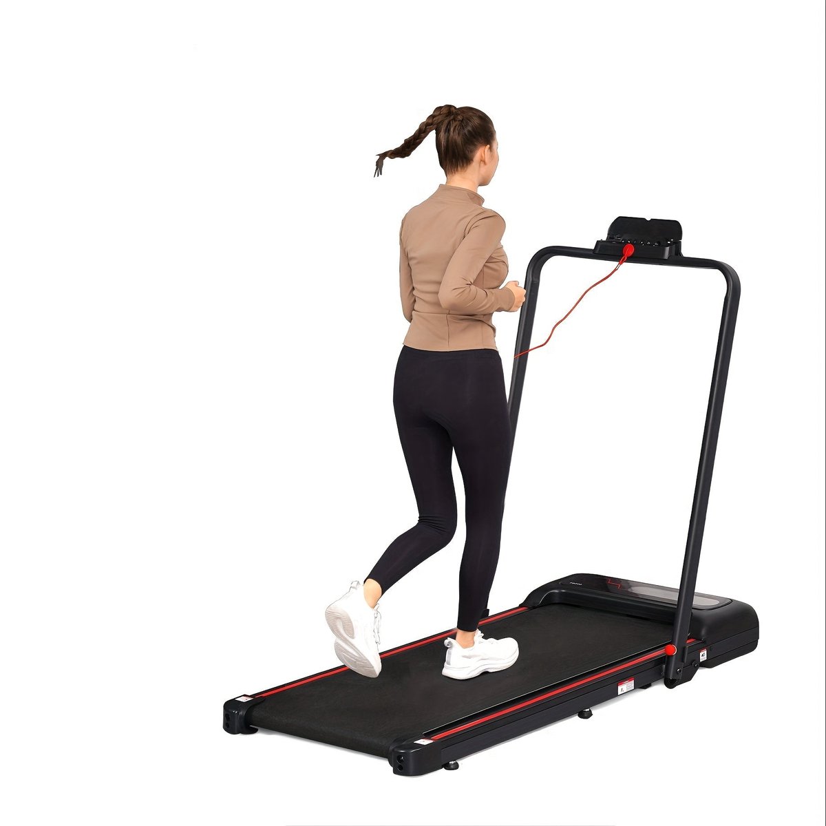 elektrische loopband inklapbare loopband fitnessapparaat hardloopband wandelband 2 in 1 trainingsmodus 1 12 km u compact en stil met afstandsbediening