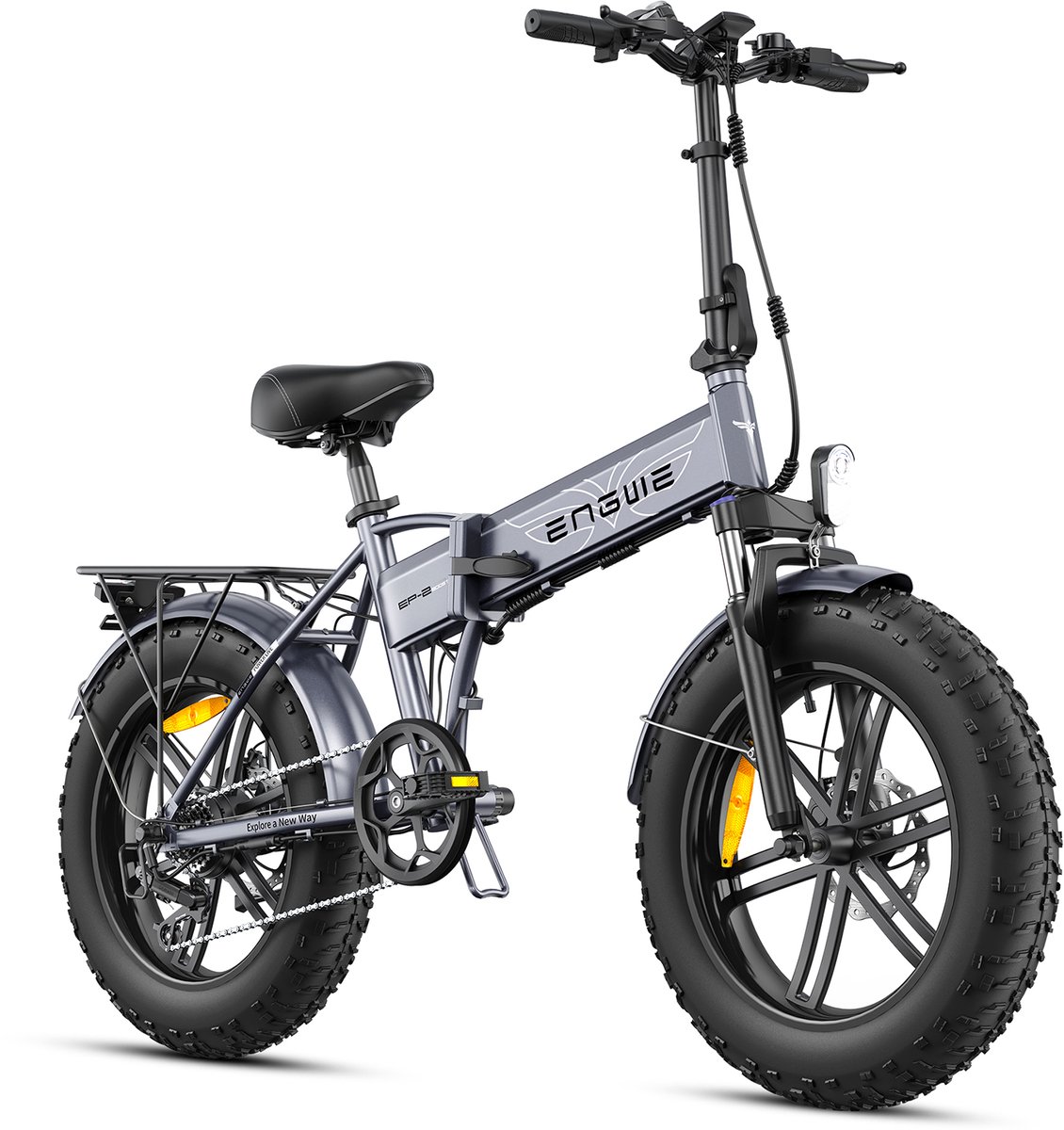 ENGWE EP-2 Boost Elektrische Fiets - 250W Motor - 48V13Ah Batterij - 20 x 4.0" Band - Shimano 7 Versnellingen - 120 km Actieradius - Mechanische Schijfremmen - Grijs Fiets (elektrisch) kopen online