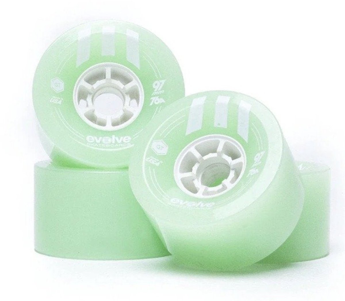 Evolve GTR Street Wielen 97mm glow in the dark Skateonderdeel kopen online