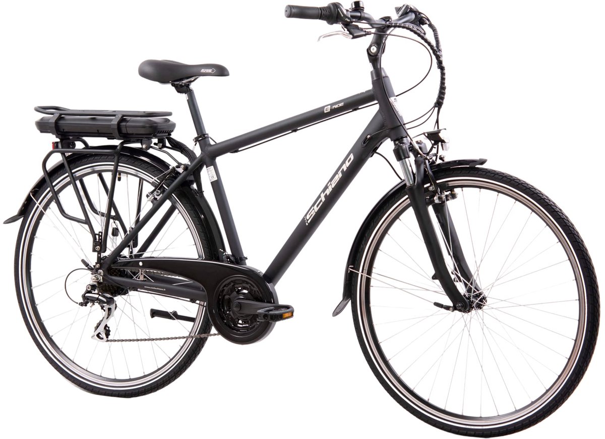 F.lli Schiano E-Ride, E Bike Trekking 28 Zoll, 36V 10.4Ah Abnehmbarer Akku, Motor 250W 40Nm, Trekking EBike für Herren, Schwarz Fiets (elektrisch) kopen online