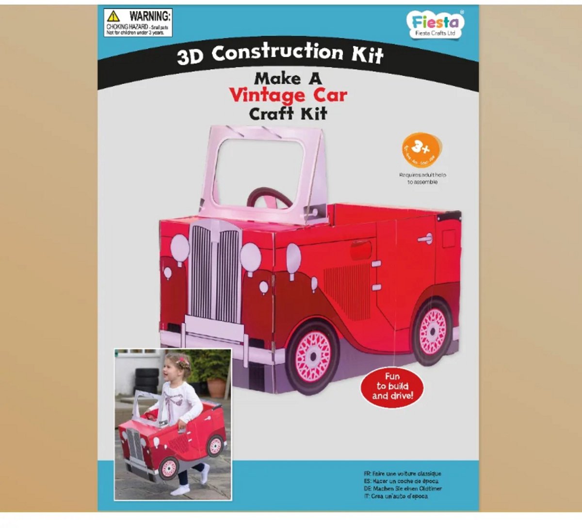 Fiesta Crafts 3D bouwpakket kartonnen vintage auto speelgoed. Step kopen online