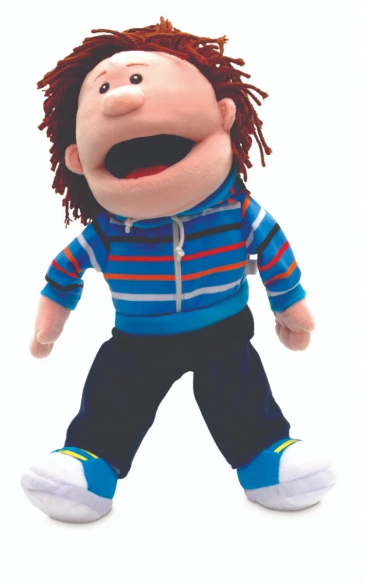 fiesta crafts handpop jongen beweegbare mond pop voor kinderen