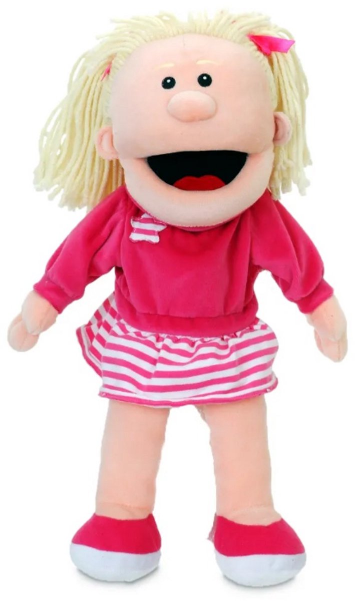 fiesta crafts handpop meisje beweegbare mond pop voor kinderen
