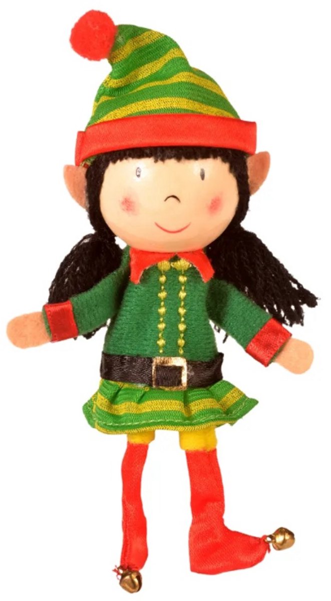 fiesta crafts vingerpop meisje elf multicolor speelgoed pop