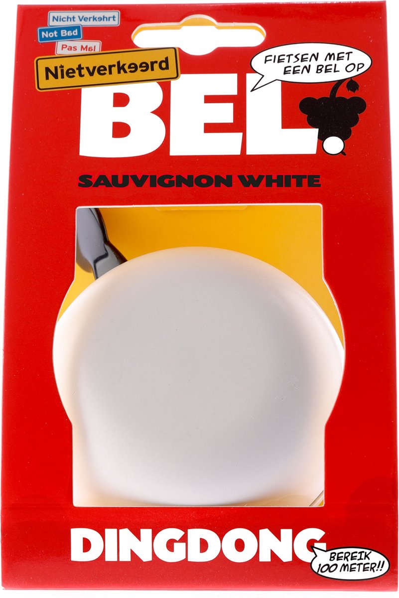 fietsbel ding dong nietverkeerd 80mm sauvignon white