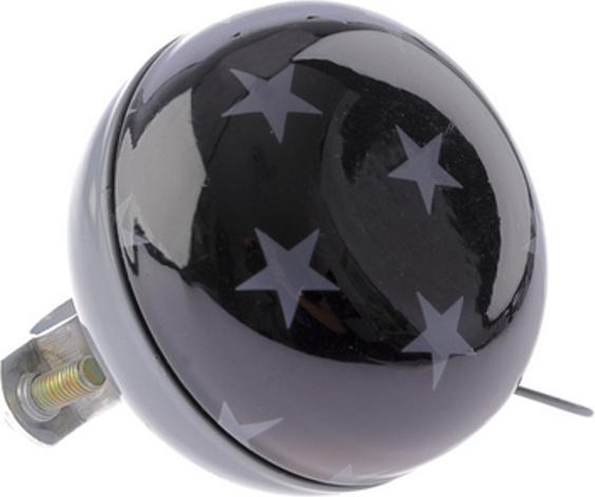 fietsbel ding dong nietverkeerd stars 60mm zwart witte strepen