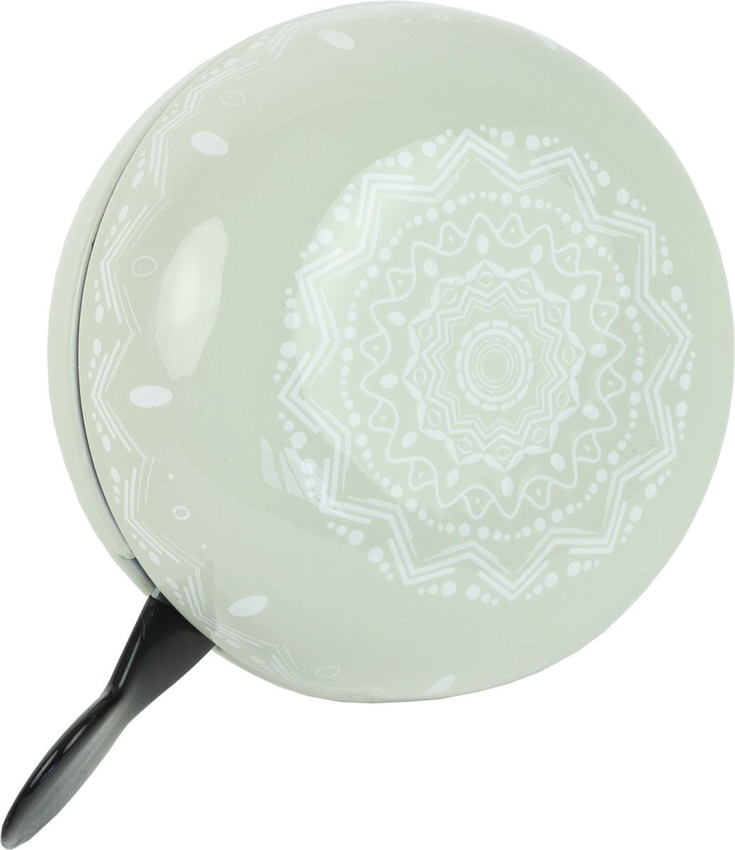 fietsbel ding dong widek mandala 80mm frost grey