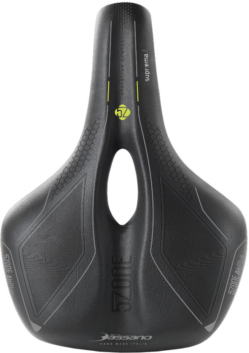 fietszadel selle bassano suprema 5zone el ladies met elastomere demping zwart