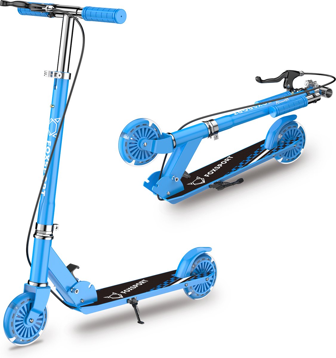 FOXSPORT Kinderstepjes - Kinderscooter -Kinderstep-Draagkracht tot 100 kg-Kick Step - Lagers ABEC-7- Drie instel - Blauw Step kopen online